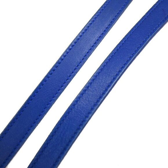 SAINT LAURENT Logo Baby Duffle 2Way Shoulder Hand Bag Leather Blue GHW 77EE942 - Picture 8 of 15